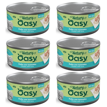 MOKRA KARMA DLA PSA OASY NATURY SOFT JELLY KURCZAK Z TUŃCZYKIEM 6x150g
