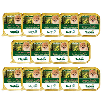 NATUA COUNTRY RABBIT MOKRA KARMA DLA PSA PASZTET KRÓLIK 14x100g