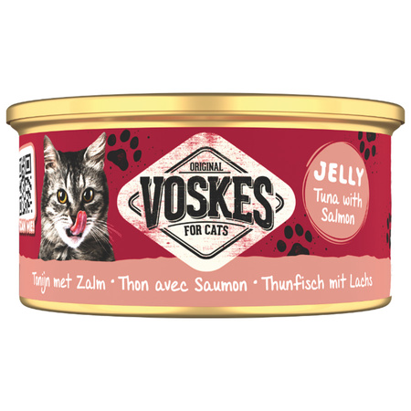  MOKRA KARMA DLA KOTA VOSKES TUNA MIX SMAKÓW Z TUŃCZYKIEM W GALARETCE 24x85g