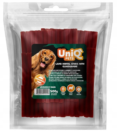 UNIQ PETS GWIAZDKI Z JAGNIĘCINY Z GLUKOZAMINĄ PRZYSMAK MIĘSNY DLA PSA 500g