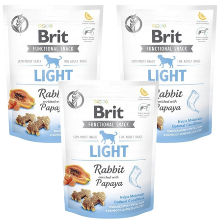 BRIT FUNCTIONAL SNACK LIGHT TRESERKI PRZYSMAK DLA PSA KRÓLIK 3x150g