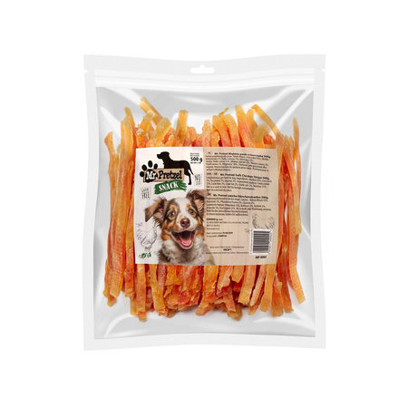 MR PRETZEL PRZYSMAK DLA PSA MIĘSNY MIĘKKIE PASKI Z KURCZAKA 500g