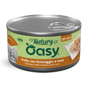 MOKRA KARMA DLA PSA OASY NATURY SOFT JELLY KURCZAK SER KUKURYDZA 150g