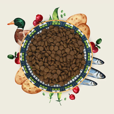  EDEN KARMA SUCHA PEŁNOPORCJOWA DLA KOTA DOROSŁEGO SENIORÓW KACZKA I SARDYNKA 1,5kg