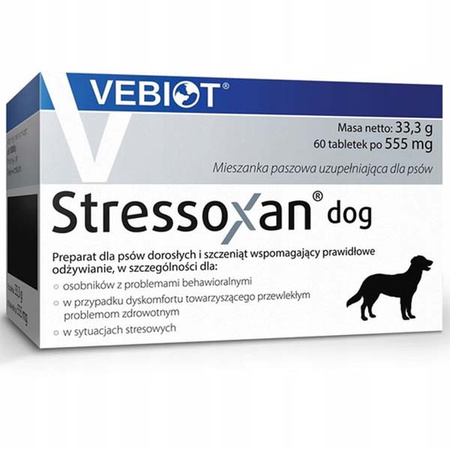 VEBIOT STRESSOXAN DOG 10 TABLETEK DLA PSA STRES SYLWESTER