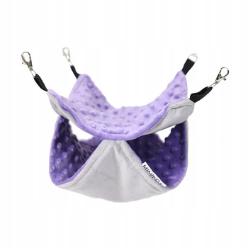 HAMAK DWUPOZIOMOWY LEGOWISKO GRYZONIA CHOMIKA FIOLETOWY 30cm