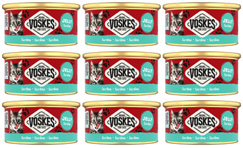 MOKRA KARMA DLA KOTA VOSKES SARDINE SARDYNKI 9x85g