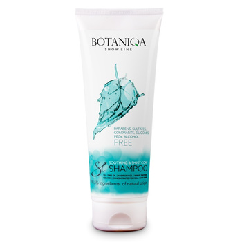 BOTANIQA SHOW LINE SOOTHING & SHINY COAT ŁAGODZĄCY I NADAJĄCY POŁYSK SZAMPON DO SIERŚCI PSÓW 250ml
