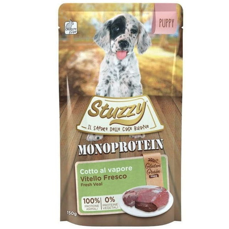 STUZZY MONOPROTEIN MOKRA KARMA DLA PSA Z CIELĘCINĄ DLA SZCZENIĄT 6x150g