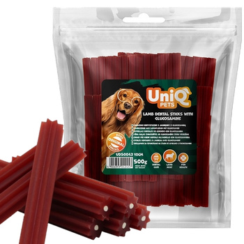 UNIQ PETS GWIAZDKI Z JAGNIĘCINY Z GLUKOZAMINĄ PRZYSMAK MIĘSNY DLA PSA 500g