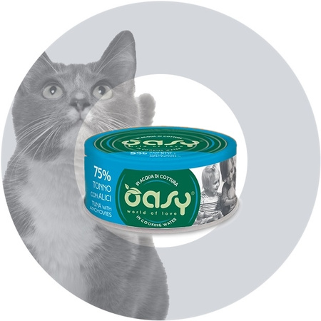 OASY MORE LOVE MOKRA KARMA DLA KOTA TUŃCZYK I ANCHOIS PUSZKA 70g