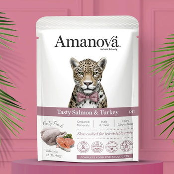 AMANOVA P11 MOKRA KARMA DLA KOTA INDYK ŁOSOŚ 85g