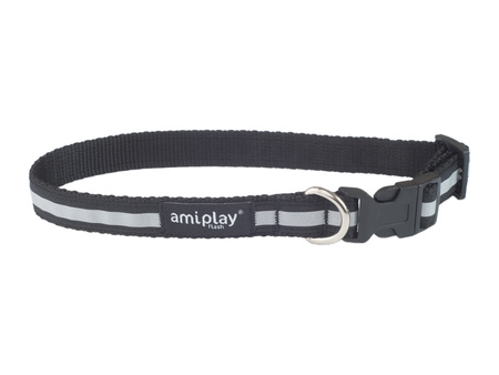 AMIPLAY OBROŻA PSA ODBLASKOWA CZARNA XL 45-70cm5902205065370