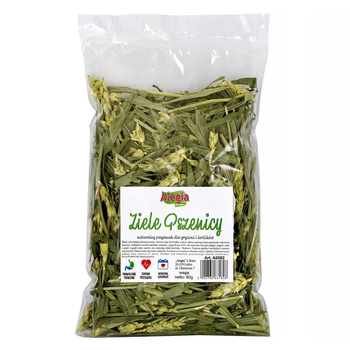 ALEGIA ZIELE PSZENICY NATURALNY PRZYSMAK CHOMIKA ŚWINKI GRYZONI KRÓLIKA 80g