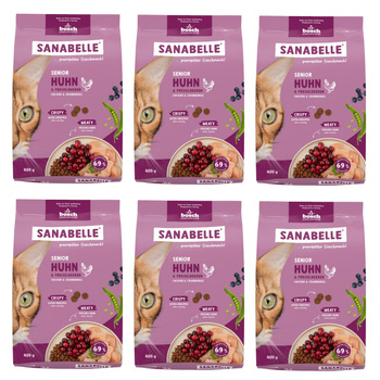 SANABELLE SENIOR HUHN KOMPLETNA SUCHA KARMA DLA KOTA KURCZAK 6x400g