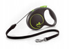 Flexi BLACK DESIGN S SMYCZ AUTOMATYCZNA linka 5m 12kg zielony
