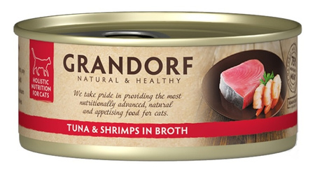 GRANDORF FILET Z TUŃCZYKA Z KREWETKAMI KARMA KOTA ALERGIE POKARMOWE 6x70g