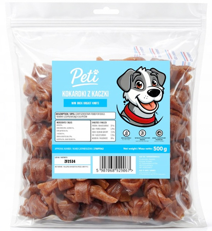 PETI PRZYSMAKI DLA PSA KOKARDKI SUPEŁKI Z KACZKI 500g