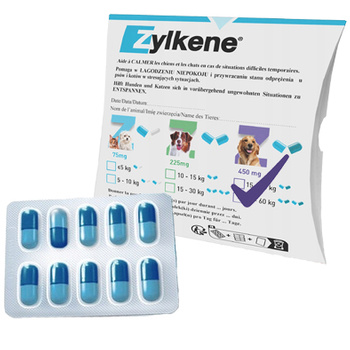 ZYLKENE DLA PSA NA STRES LĘK NIEPOKÓJ 15-60kg 450mg 10 kapsułek