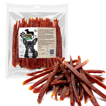 MR PRETZEL PRZYSMAK DLA PSA MIĘSNY SUSZONE PASKI Z KACZKI 500g