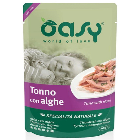 OASY NATURAL RANGE MOKRA KARMA DLA KOTA MIX SMAKÓW SASZETKA 6x70g