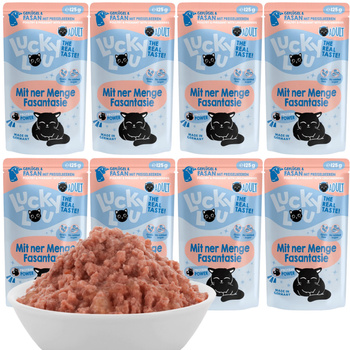 LUCKY LOU LIFESTAGE MOKRA KARMA DLA KOTA KOTÓW DRÓB BAŻANT 8x125g