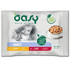 OASY CHUNKS IN GRAVY MOKRA KARMA DLA KOTA KURCZAK JAGNIĘCINA MULTIPACK 4x85g