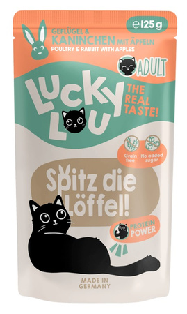 LUCKY LOU LIFESTAGE MOKRA KARMA DLA KOTA POKARM DRÓB KRÓLIK 8x125g