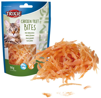 TRIXIE CHICKEN FILET BITES PRZYSMAK PASKI Z KURCZAKA DLA KOTA 50g