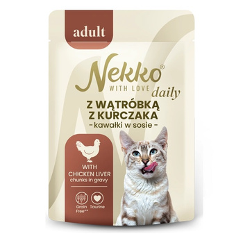 NEKKO DAILY ADULT MOKRA KARMA DLA KOTA WĄTRÓBKA Z KURCZAKA W SOSIE SASZETKA 85g