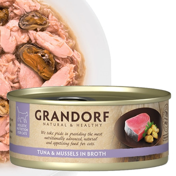 GRANDORF FILET Z TUŃCZYKA Z MAŁŻAMI KARMA KOTA ALERGIE POKARMOWE 70g