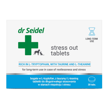 DR SEIDEL STRESS OUT TABLETS STRES LĘK NIEPOKÓJ USPOKOJENIE PSA I KOTA 30 TABLETEK