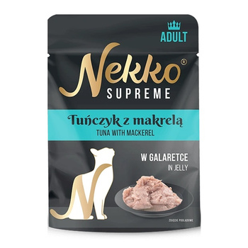 NEKKO SUPREME MOKRA KARMA DLA KOTA TUŃCZYK MAKRELA W GALARETCE 70g