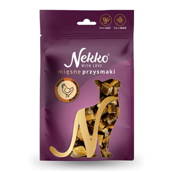 NEKKO MIĘSNE PRZYSMAKI DLA KOTA KURCZAK Z KOCIMIĘTKĄ 50g