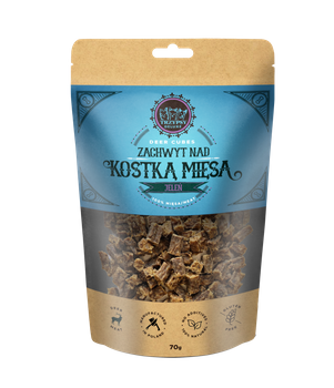 HAPPY SNACKY ZACHWYT NAD KOSTKĄ MIĘSA JELEŃ 70g