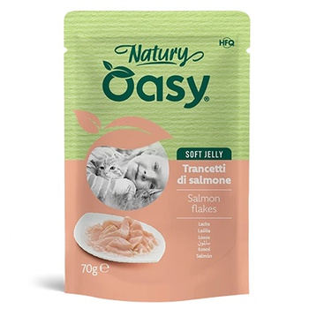 MOKRA KARMA DLA KOTA OASY NATURY SOFT JELLY ŁOSOŚ 70g