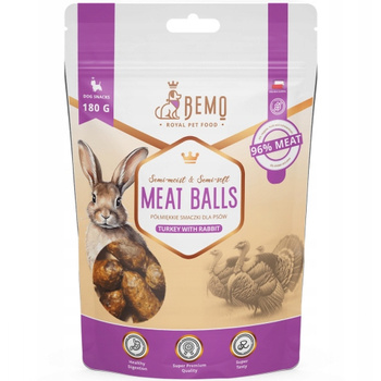 BEMO MEAT BALLS BEEF WITH RABBIT PRZYSMAK DLA PSA INDYK KRÓLIK 180g