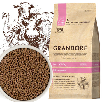 GRANDORF LAMB TURKEY KITTEN JAGNIĘCINA INDYK KARMA DLA KOCIĄT 400g