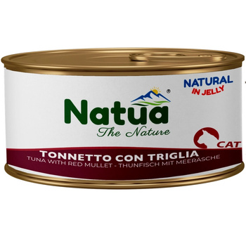 NATUA NATURAL MOKRA KARMA DLA KOTÓW TUŃCZYK Z BARWENĄ W GALARETCE PUSZKA KOTA 85g