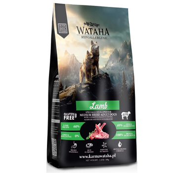 WATAHA HYPOALLERGENIC ADULT KARMA DLA PSÓW ŚREDNIE RASY JAGNIĘCINA RYŻ 6kg