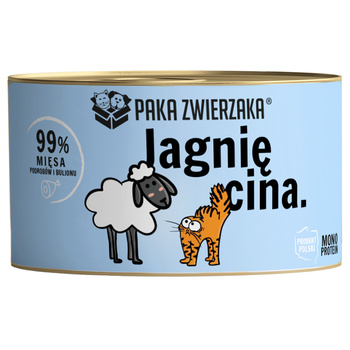 PAKA ZWIERZAKA MOKRA KARMA DLA KOTA JAGNIĘCINA 200g