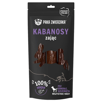 PAKA ZWIERZAKA KABANOSY Z ZAJĄCA PRZYSMAK DLA PSA 3szt