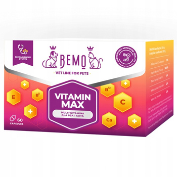 BEMO VITAMIN MAX MULTIWITAMINA DLA PSA I KOTA 60tabletek