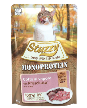 STUZZY MONOPROTEIN KARMA DLA KOTA WIEPRZOWINA Z SZYNKĄ 85g