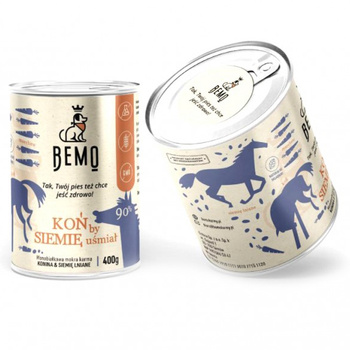BEMO KOŃ BY SIEMIĘ UŚMIAŁ KARMA MOKRA DLA PSA 400g