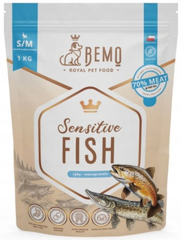 BEMO SENSITIVE FISH KARMA DLA PSA MAŁE I ŚREDNIE RASY RYBA 1kg 