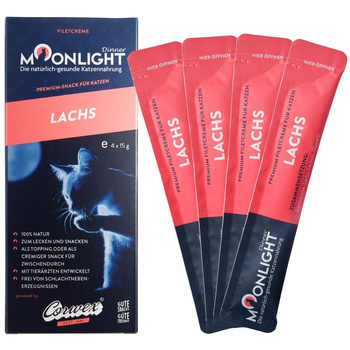MOONLIGHT DINNER CREME SOS POLEWA PRZYSMAK DLA KOTA ŁOSOŚ 4x15g