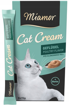 MIAMOR PASTA DROBIOWA BIOTYNA NA SIERŚĆ KOTA 6x15g