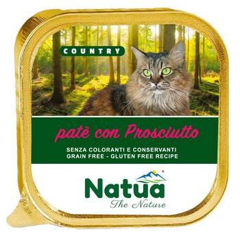 NATUA COUNTRY HAM MOKRA KARMA DLA KOTÓW PASZTET Z SZYNKĄ TACKA KOTA 100g