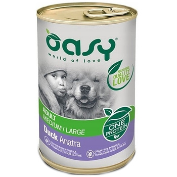 OASY ADULT MEDIUM LARGE MOKRA KARMA DLA PSÓW ŚREDNIE DUŻE RASY KACZKA 400g